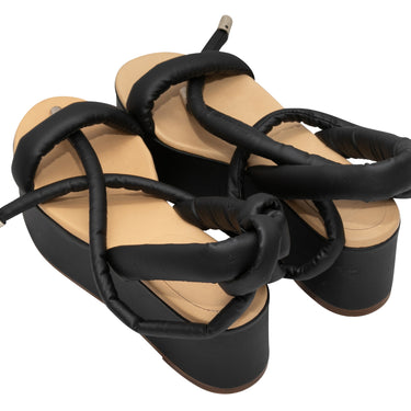 Black Slip-On Bunny Sneakers Schwarz Platform Sandals Size 37 - Atelier-lumieresShops Revival