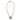 White & Gold-Tone Miriam Haskell Pearl Beaded Floral Pendant Necklace