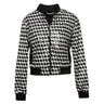 Black & White Alice + Olivia Sequined Houndstooth Jacket Size US S - Designer Revival