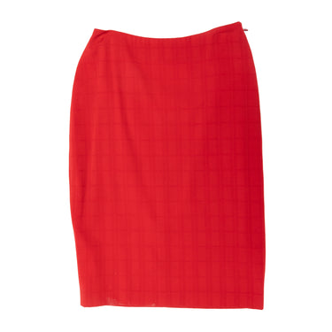 Vintage Red Norma Kamali Silk Skirt Size US XS - Designer Revival
