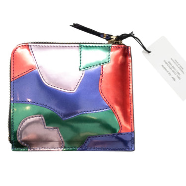 Multicolor Comme Des Garcons Patent Patchwork Zip Wallet