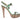 Green Prada Snakeskin Platform Heeled Sandals Size 38