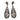 Silver-Tone & Pave Diamond Bavna Teardrop Pierced Earrings - Designer Revival