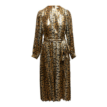 Gold & Black Runway Marc Jacobs Silk Cheetah Print Dress Size US 2