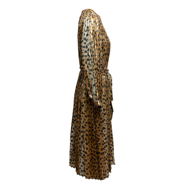 Gold & Black Runway Marc Jacobs Silk Cheetah Print Dress Size US 2 - Designer Revival