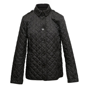 Black Burberry Quilted Nova Check-Lined Jacket Size US M