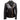 Black Shanghai Tang Quilted Leather Moto Jacket Size US 4