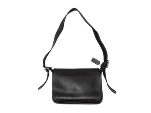 Vintage Black Coach Leather Messenger Bag