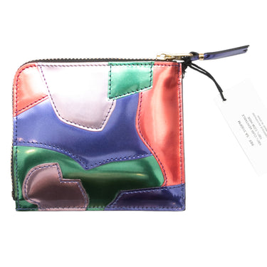 Multicolor Comme Des Garcons Patent Patchwork Wallet - Designer Revival