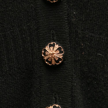 Black Chanel Fall/Winter 2007 Longline Cashmere Cardigan Size FR 48 - Atelier-lumieresShops Revival