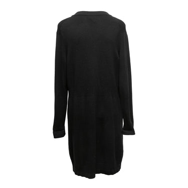 Black Chanel Fall/Winter 2007 Longline Cashmere Cardigan Size FR 48 - Designer Revival