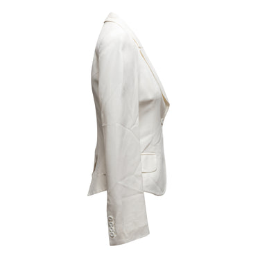 White Alexander McQueen Single-Button Blazer Size IT 42 - Atelier-lumieresShops Revival