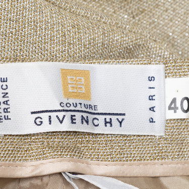 Vintage Gold Givenchy Metallic Wool Trousers Size EU 40 - Designer Revival