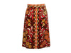 Vintage Brown & Multicolor Emilio Pucci Floral Print Velvet Skirt