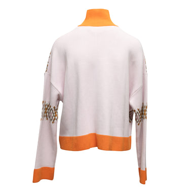 Light Pink & Orange Marni Knit Half-Zip Sweater Size EU 44 - Designer Revival