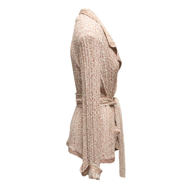 Beige Chanel Spring/Summer 2006 Knit Jacket Size FR 48 - Designer Revival