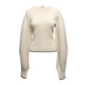 Cream Loewe Rib Knit Wool Sweater Size US S - Designer Revival