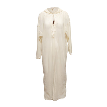 White Jean Paul Gaultier Soleil Mesh Hooded Cover-Up Dress Size XS - Designer Revival