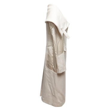 Vintage White Gucci 2003 Wool & Angora-Blend Coat Size IT 44 - Designer Revival