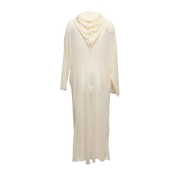 White Jean Paul Gaultier Soleil Mesh Hooded Cover-Up Dress Size XS - Designer Revival