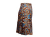 Vintage Brown & Multicolor Emilio Pucci 60s Paisley Print Skirt