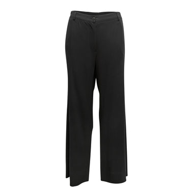 Vintage Black Chanel Spring/Summer 2003 Wool Trousers Size FR 48 - Atelier-lumieresShops Revival