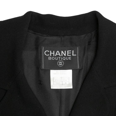 Vintage Black Chanel Cruise 1998 Wool Jacket Size FR 46 - Designer Revival