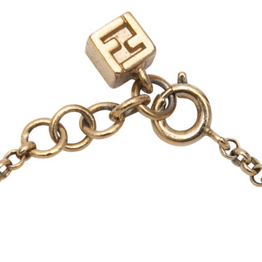 Gold-Tone Fendi Logo Chain Bracelet - Designer Revival