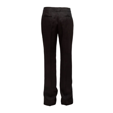 Black Tom Ford Linen Straight-Leg Trousers Size EU 40 - Designer Revival