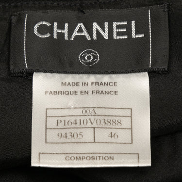 Vintage Black Chanel Fall/Winter 2000 Wool Trousers Size FR 46