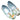 Blue & Multicolor Gucci Satin Printed Slipper Designer Size 33