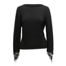 Vintage Black Valentino Virgin Wool & Cashmere Bead-Accented Sweater Size US L - Designer Revival