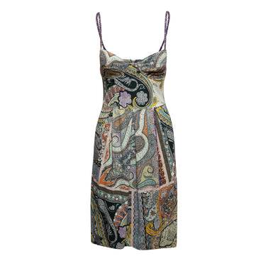 Multicolor Etro Paisley Print Sleeveless Dress Size IT 42