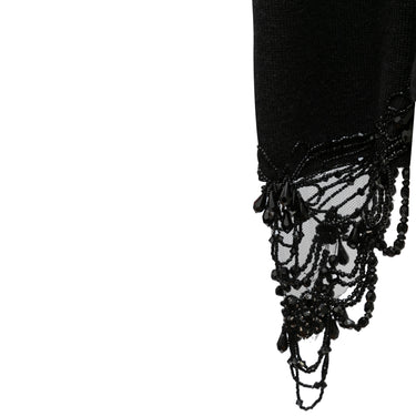 Vintage Black Valentino Virgin Wool & Cashmere Bead-Accented Sweater Size US L - Designer Revival