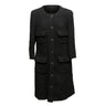 Black Chanel Boucle Wool Coat Size FR 50 - Designer Revival