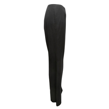 Vintage Black Chanel Fall/Winter 2000 Wool Trousers Size FR 46 - Designer Revival