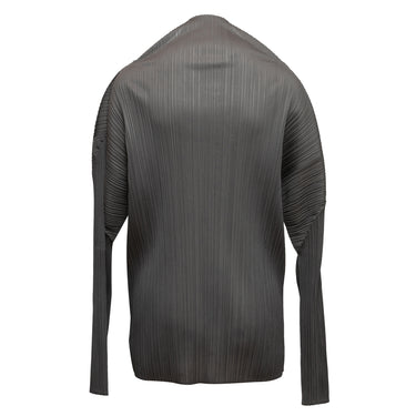 Grey Issey Miyake Long Sleeve Plisse Top Size US M - Atelier-lumieresShops Revival