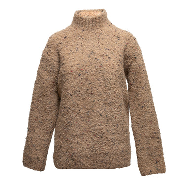 Tan & Multicolor Ganni Melange Mock Neck Sweater Size US XS/S - Atelier-lumieresShops Revival