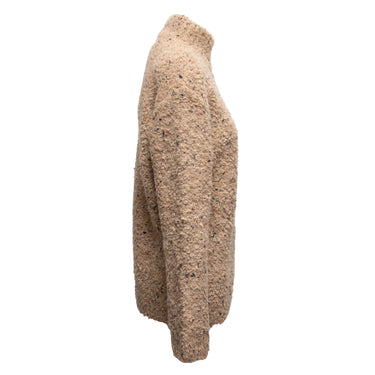 Tan & Multicolor Ganni Melange Mock Neck Sweater Size US XS/S - Designer Revival
