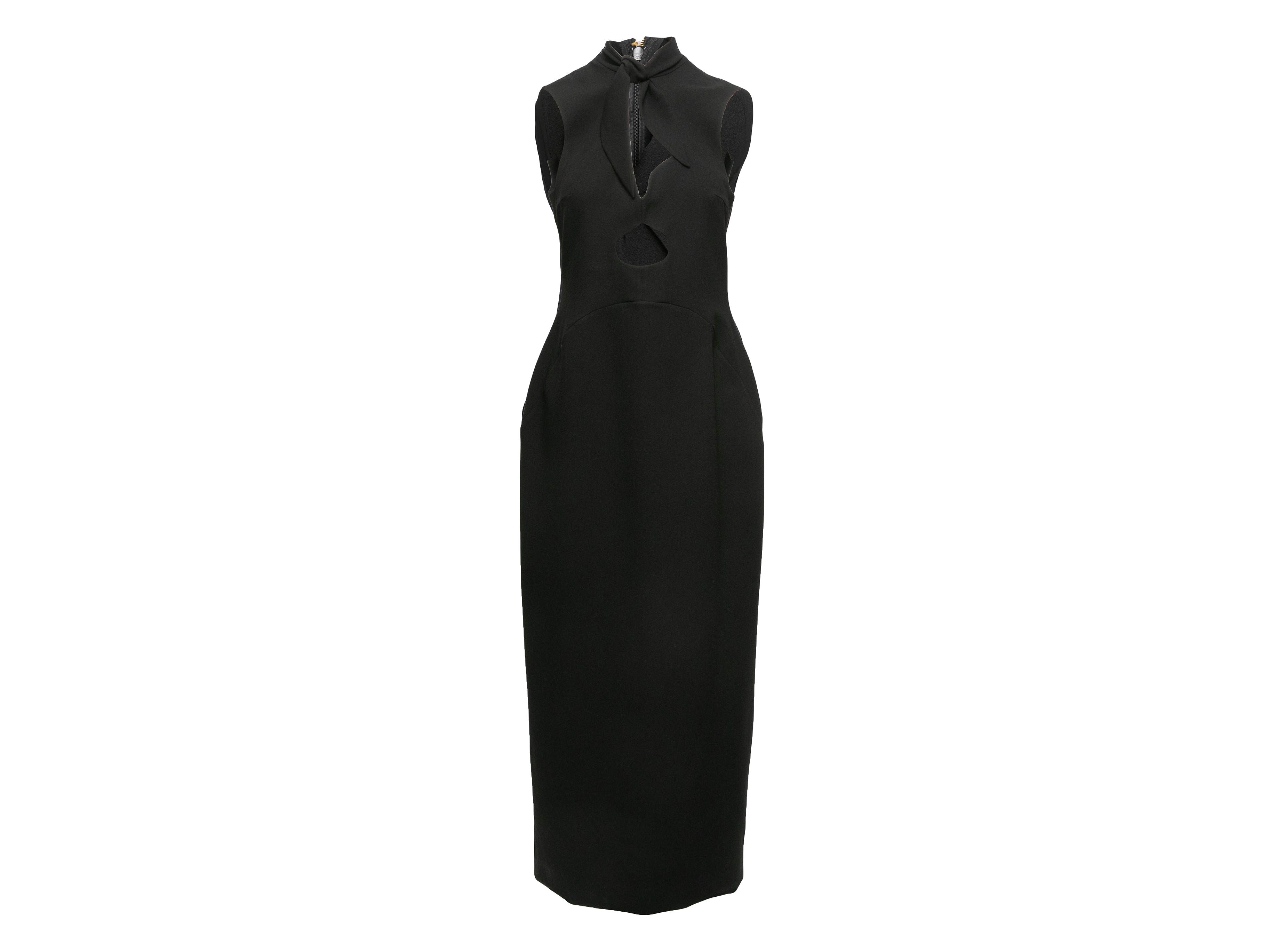 Black Roksanda Kamaria Cutout Dress Size US 14 - Designer Revival