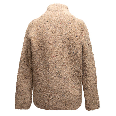 Tan & Multicolor Ganni Melange Mock Neck Sweater Size US XS/S