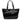 Black Carlos Falchi Studded Python Tote Bag