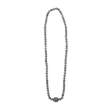 Gray Bavna Beaded Moonstone & Diamond Necklace - Designer Revival