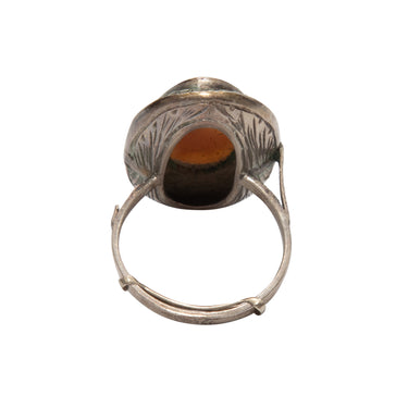 Silver Vintage Cameo Shell Ring - Designer Revival