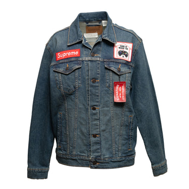 Medium Wash Levi's x Supreme Denim Patch Jacket Size US M - Designer Revival