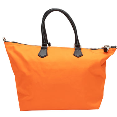 Orange & Multicolor Moschino Couture Nylon Shopper Tote - Designer Revival