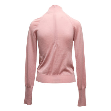Light Pink Louis Vuitton Cashmere Mock Neck Sweater Size US M - Designer Revival