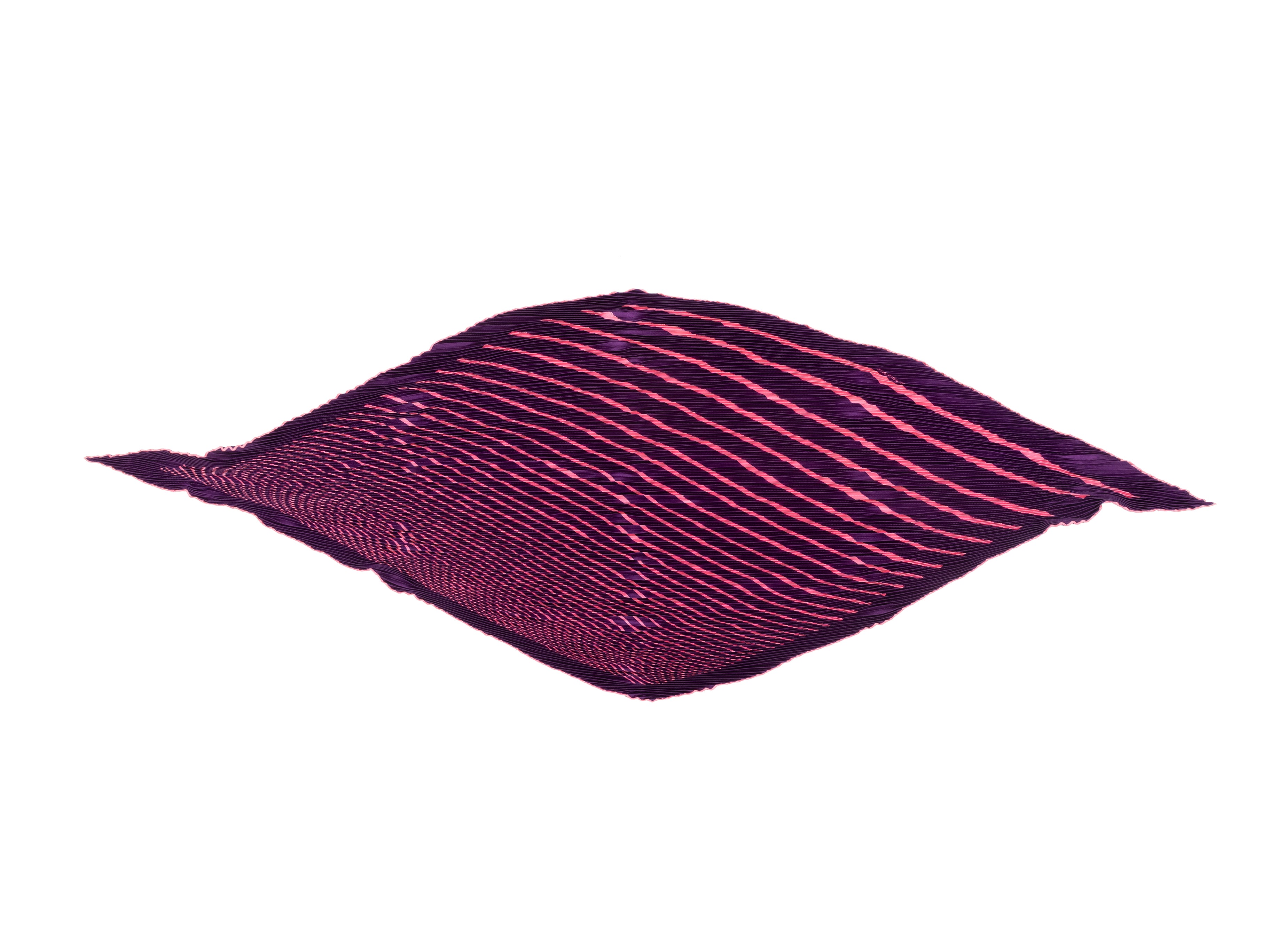 Purple & Pink Hermes Silk Pleated Scarf - Designer Revival