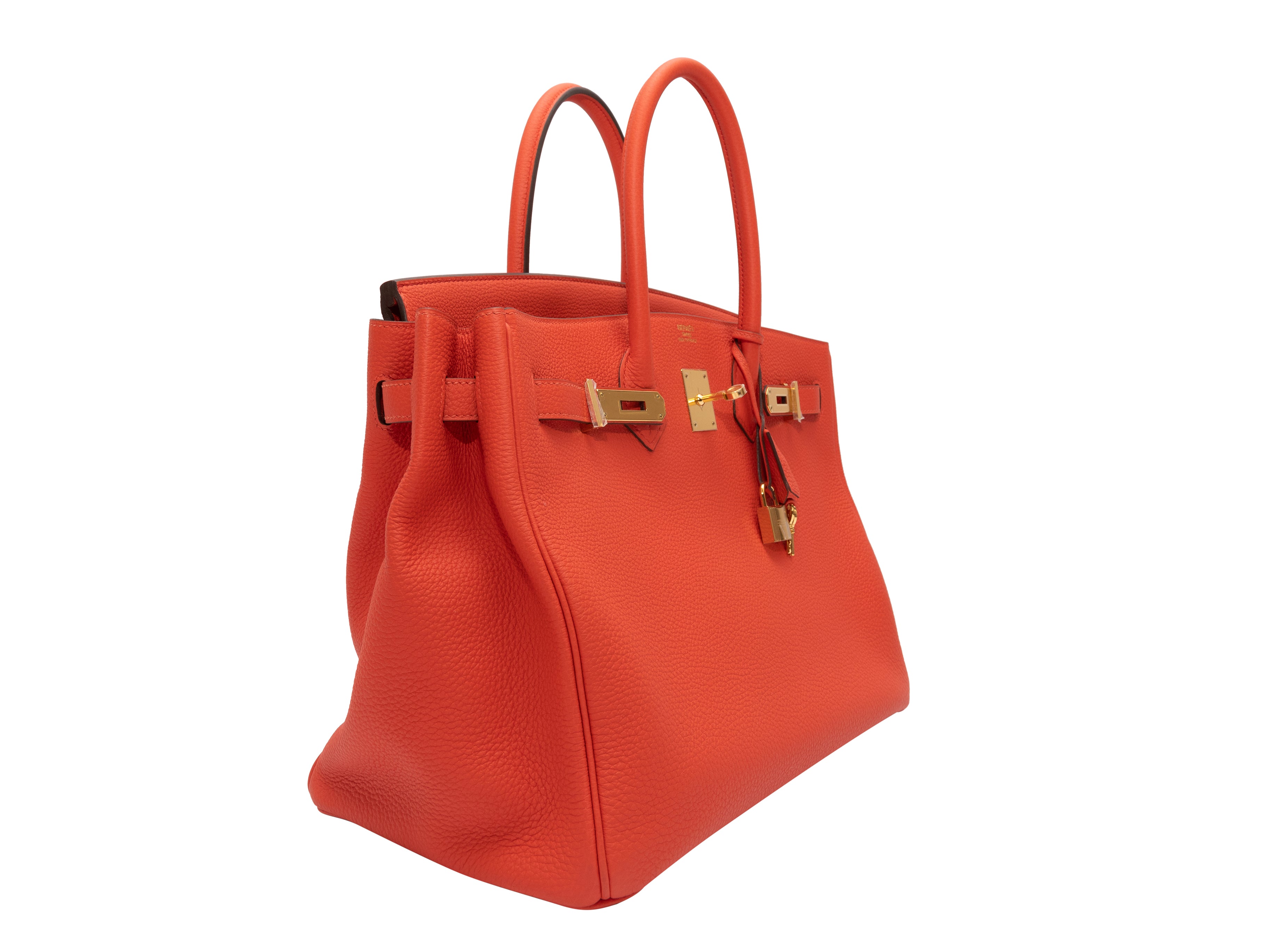 Red Capucine Hermes Togo 35 Birkin Bag – Designer Revival