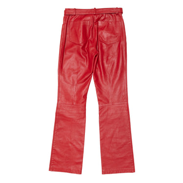 Vintage Red Dolce & Gabbana Leather Pants Size US S/M - Atelier-lumieresShops Revival